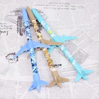 2Pcs/Set 0.35mm Cute Camouflage Plane Model Neutral Pen Stationery Snow Firewire Creative 2