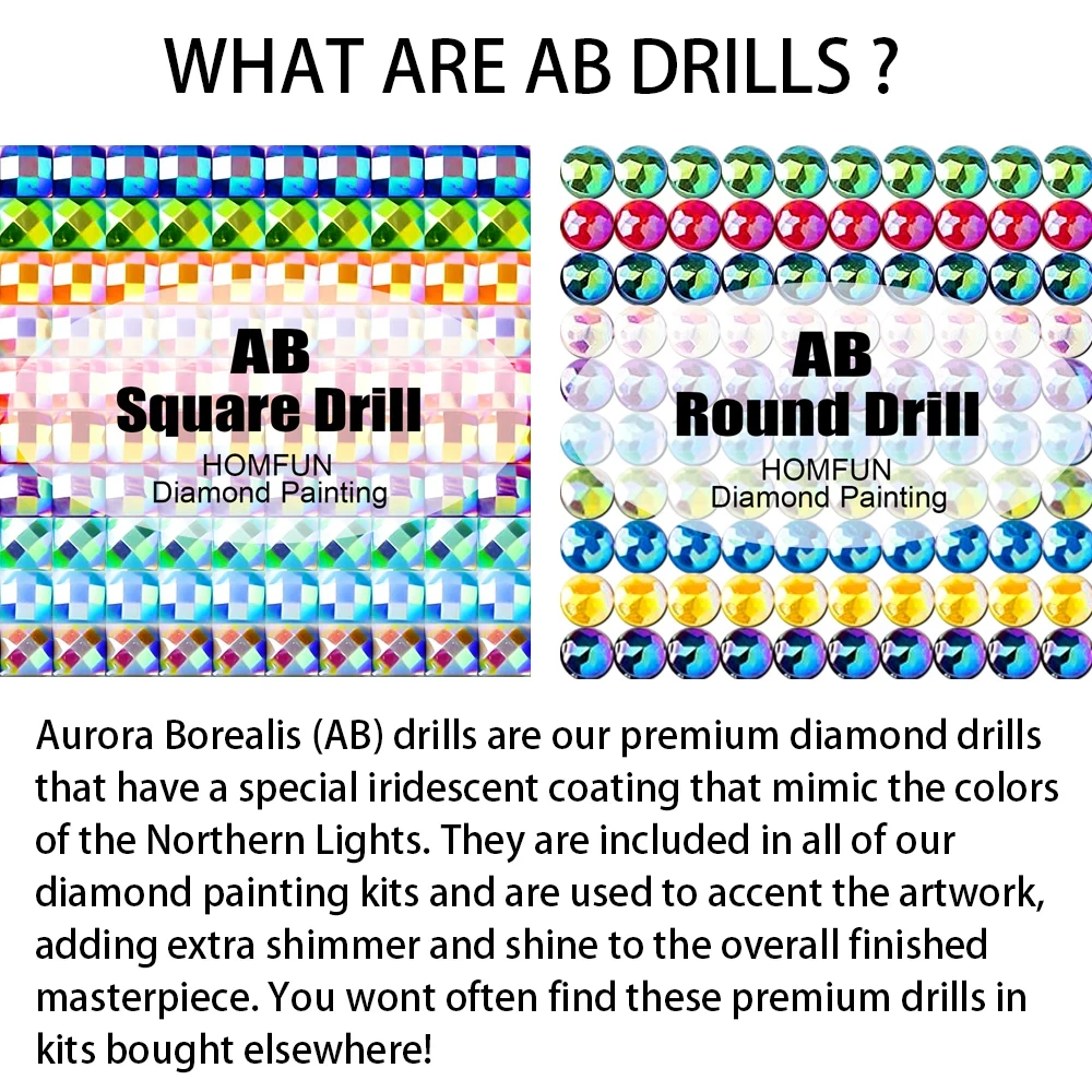 HOMFUN Fairy Dust AB Mystery Diamond Painting Full Drill Diamond Painting DIY Picture Of Rhinestone 5D Diamond Embroidery Decor - Image 4