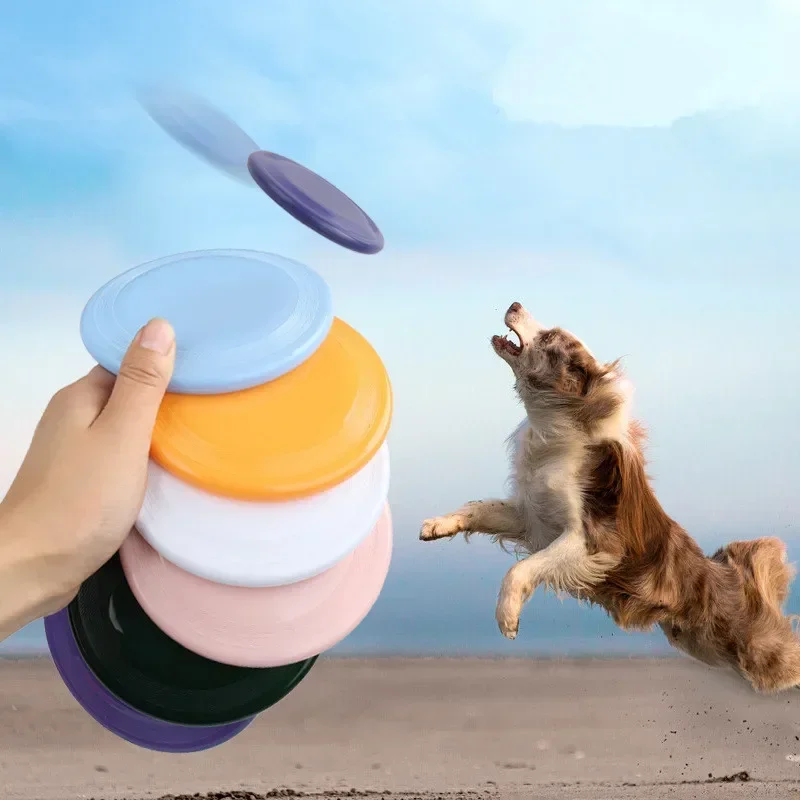 

Flying Disk Toy for Pet Dog, Silicone Material, Anti-Chew, Puppy Interactive Training, Supplies, 1Pc