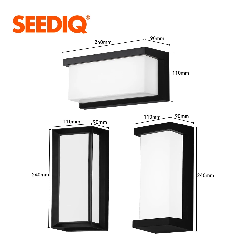 2-pack LED Outdoor Wall Lamp Waterproof 3000k Warm White Interior Wall Sconce 24W AC85-265V Street Garden Light
