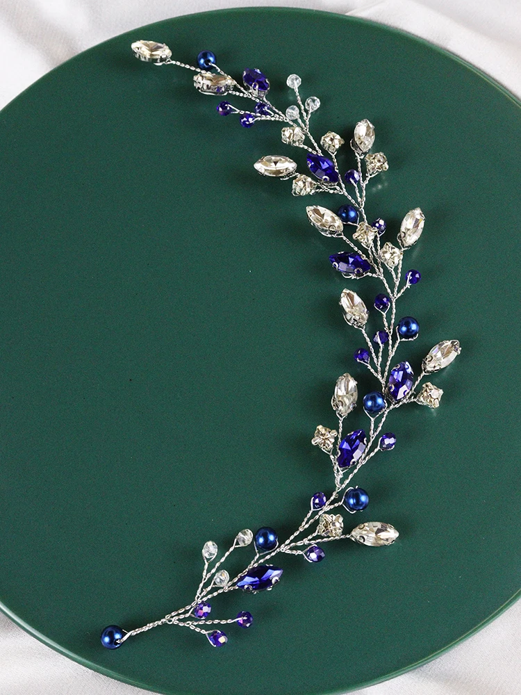 Acquista Stonefans splendido copricapo lungo con nappa, catena per capelli con strass, fascia per capelli bling, cappello da sposa, gioielli con catena a testa cava in cristallo in Italia a partire da