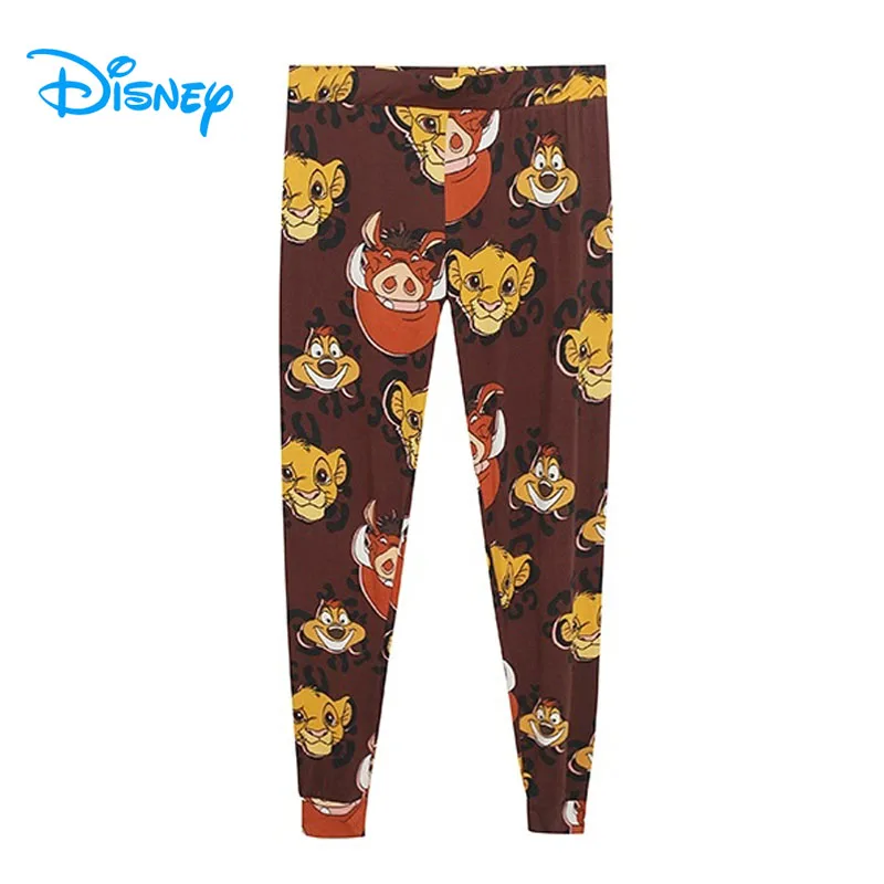 Disney The Lion King Simba Pumbaa Cartoon Pantaloni Sportivi Donna Jogging Yoga Fitness Gym Running Home Pantaloni Lunghi Casual Pantaloni