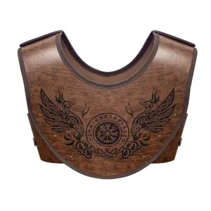 Fantasia de pirata viking, dia das bruxas, guerreiro medieval, roupa para  cosplay larga, larga, capacete masculino