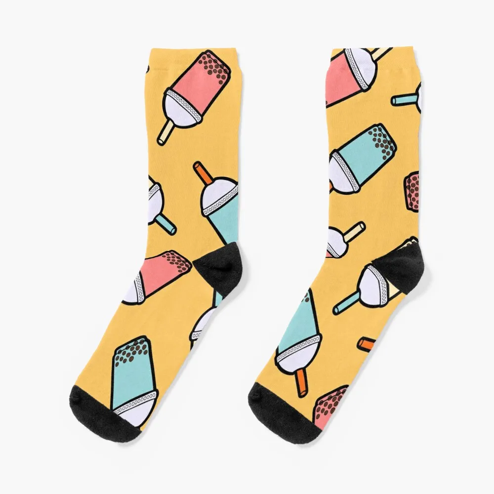 Bubble Tea Pattern Socks hockey cute socks Girl'S Socks Men's pattern printing tpu cell phone cover case for nokia 3 4 girl