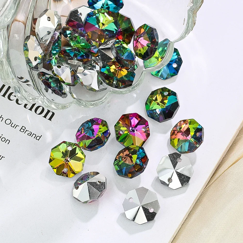 Sun Catcher 20PCS Crystal Octagon Beads for Chandelier DIY Jewelry Making