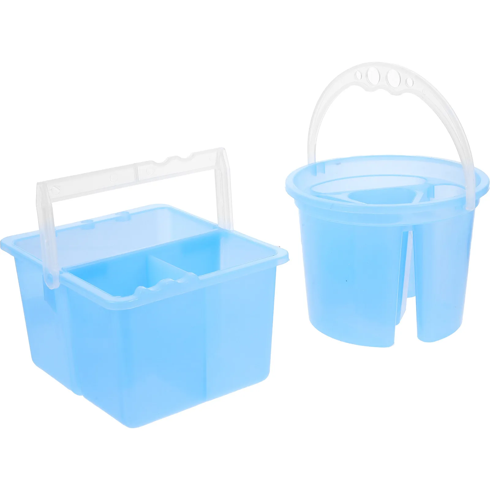 2Pcs 페인트 브러시 세척기 다용도 브러시 클리너 스탠드 예술가를 위한 휴대용 물통 매일 사용 재사용 가능한 플라스틱 페인트