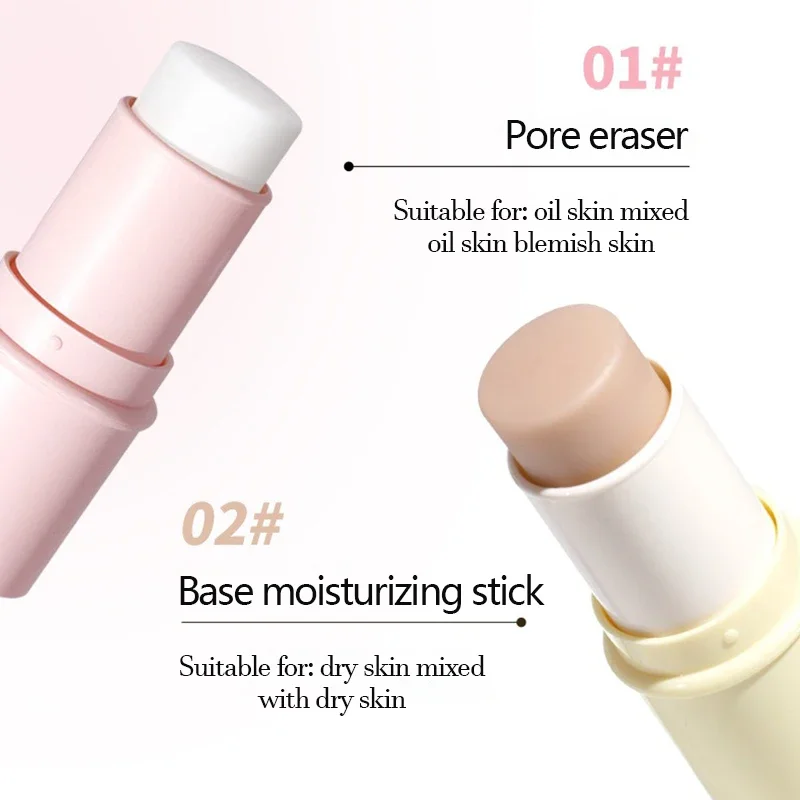 Makeup Primer Facial Primer Covering Pore Primer Stick Pore Eraser Waterproof Smooth Isolation Base Primer Moisturizing Oil-control Face Lines Makeup