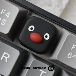 Kawaii Penguin Resin Keycap - Cute Personalized Keyboard Accessory and Gift (Headshot)