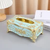 European Creative Paper Towel Box Manual Oil Dripping Paper Drawer Household Toilet Paper Storage Appliance Table Napkin Holder 6
