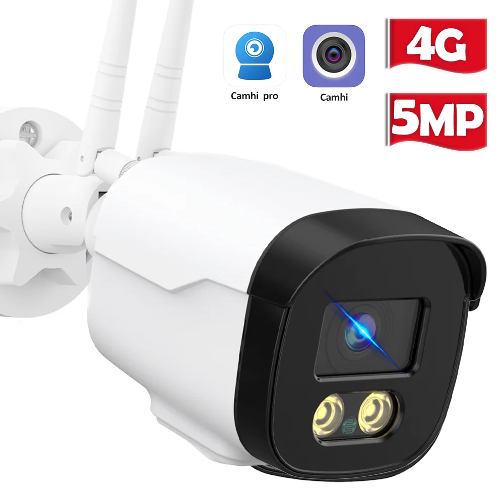 5mp Hd Ip Camera With 4g Sim Card Outdoor Bullet Wifi Camera 1080p