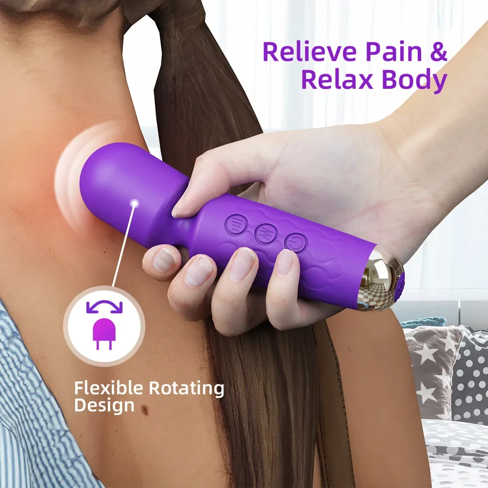 Clitoris & G-Spot Vaginal Vibrators USB Rechargeable AV Massager Sexual Wellness Erotic Sex Toy for Women Adult Product