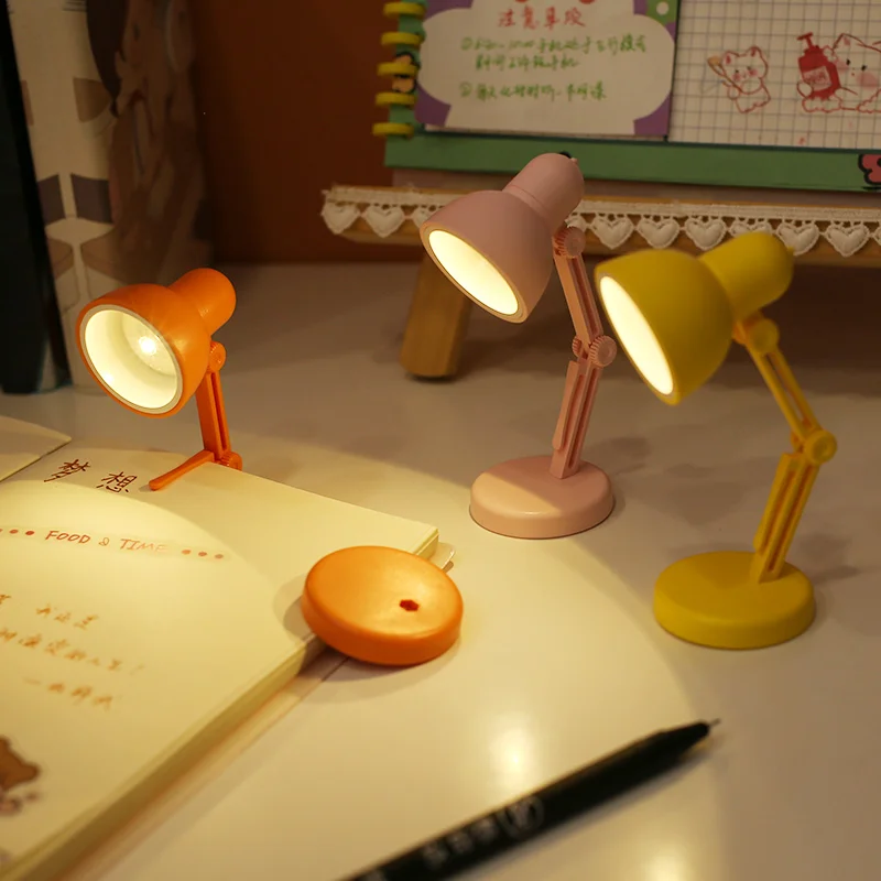 

LED Mini Desk Lamp Foldable Magnetic Night Light Bedroom Study Reading Book Lamps With Clip Eye Protection Bedside Lights