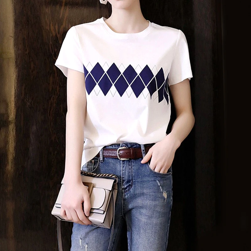 

Женская одежда 2023, пуловеры, простые однотонные Удобные Свободные модные повседневные летние тонкие футболки с круглым вырезом и принтом