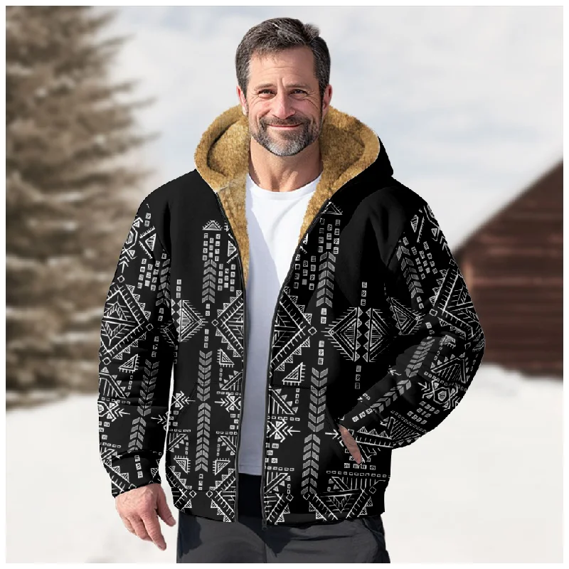 New originality Cotton Coat Hooded Sweater Casual Print Long Sleeve Zipper Sweater Thick Cotton Coat Winter a03