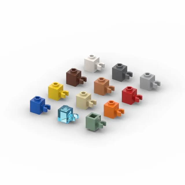 20pcs MOC Parts 60475 30241 Brick Modified 1 x 1 with Open U Clip Compatible Bricks DIY Assmble Building Blocks Particle Kid Toy 1