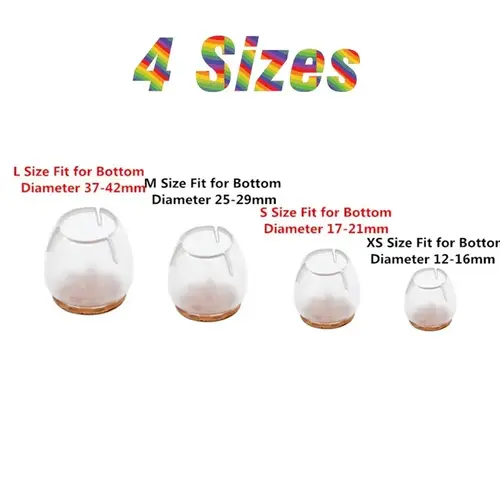 16pcs Silicone Chair Leg Caps Feet Pads Floor Protector Furniture Table Covers for Non-Slip Chair Rubber Feet Cap Bottom - Image 6