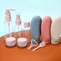 11pcs Refillable Cosmetic Bottles Set Lotion Toner Shampoo Dispenser Tube Shower Gel Bottling Portable Travel Business Essential