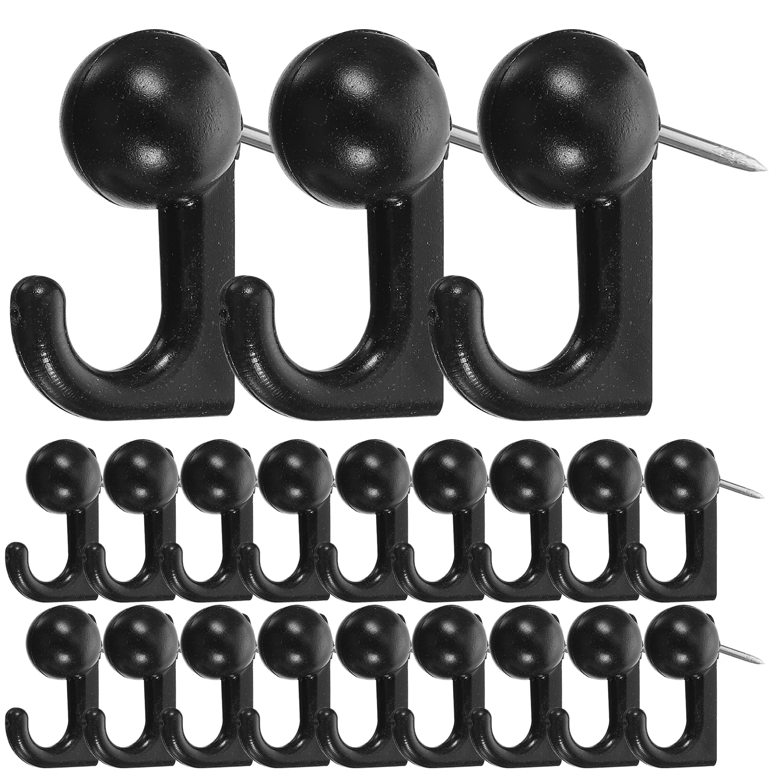 

50 Pcs Push Pin Hanger Pins Tacks for Wall Hangings Thumb with Hook Cork Board Picture Hooks Plastic