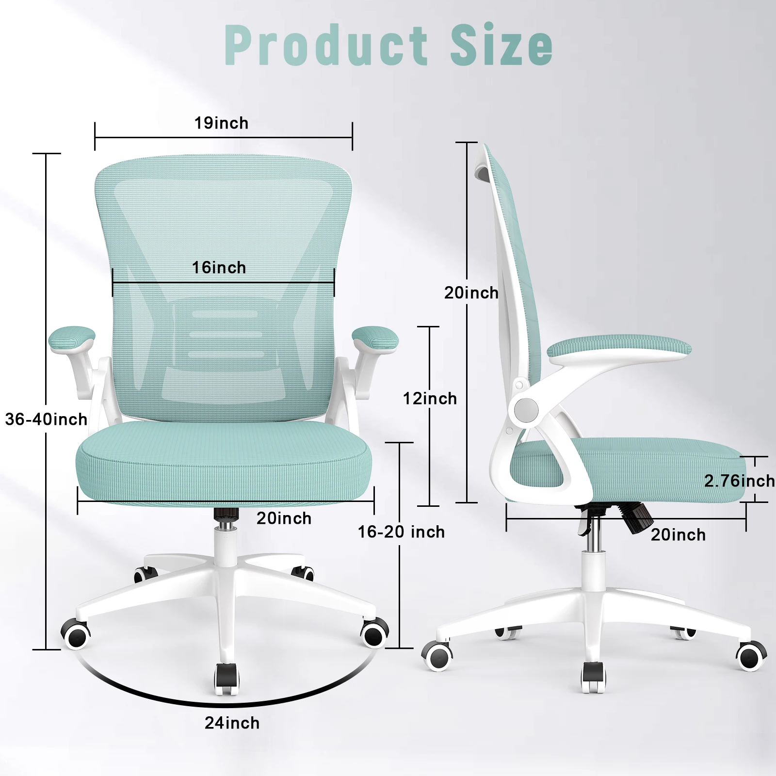 Ergonomic Office Chair with Lumbar Support, High Back Executive Chair Swivel Desk Chair Computer Task Chair Mesh Gaming Chair 6