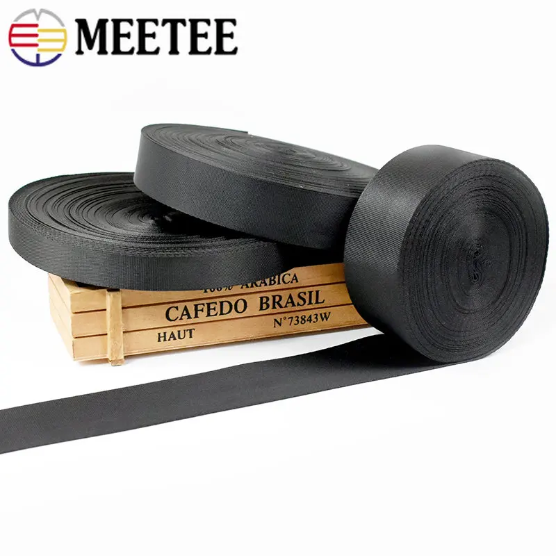 Sangle En Nylon Lourde Noir 10 Mm X 10 M Collier De Chien Corde De Remorquage Sangle De Bagage Sangle De Sac à Dos