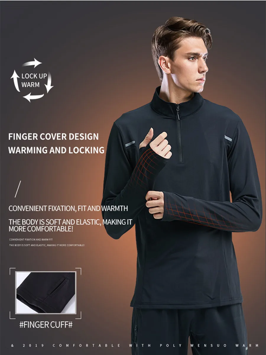 Sports Jacket Sports Top Men Autumn And Winter Jacket Long-Sleeved Warm Hoodie Basketball Training Running Fitness Clothes