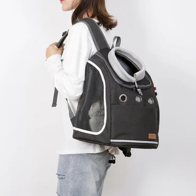 Travel Pet Backpack Foldable Portable Breathable Pet Bag for Outdoor Travel Cat and Dog Backpack Made of Oxford Cloth Material