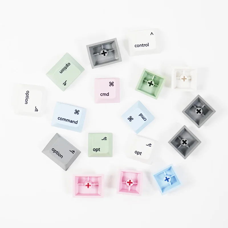 NPKC-PBT Keycap para teclado mecânico, branco, verde,