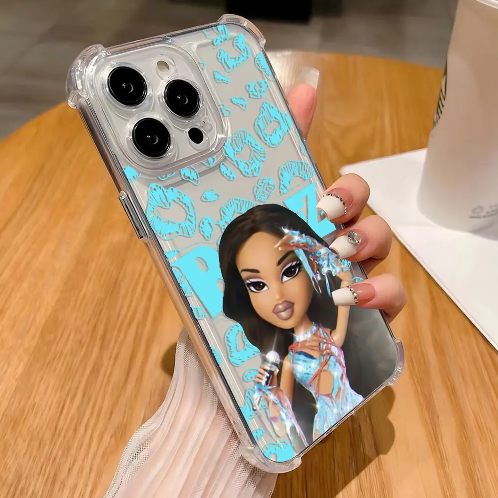 Fashion New lovely Doll Bratz Phone Case For iPhone 17 16e 16 15 14 13 12 11 Mini Air Pro Max X XR XSMax 8 Plus Anti Fall Cover