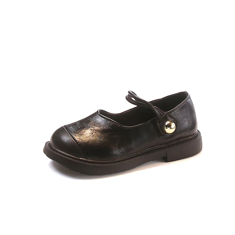 Girls Leather Casual Shoes Korean Style Soft Bottom