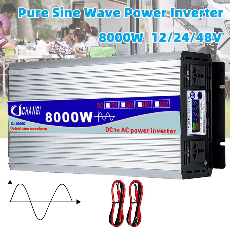 Inverter 12v 220v 3000w 4000w 6000w 8000w 24v Dc To 110v Ac Pure Sine ...