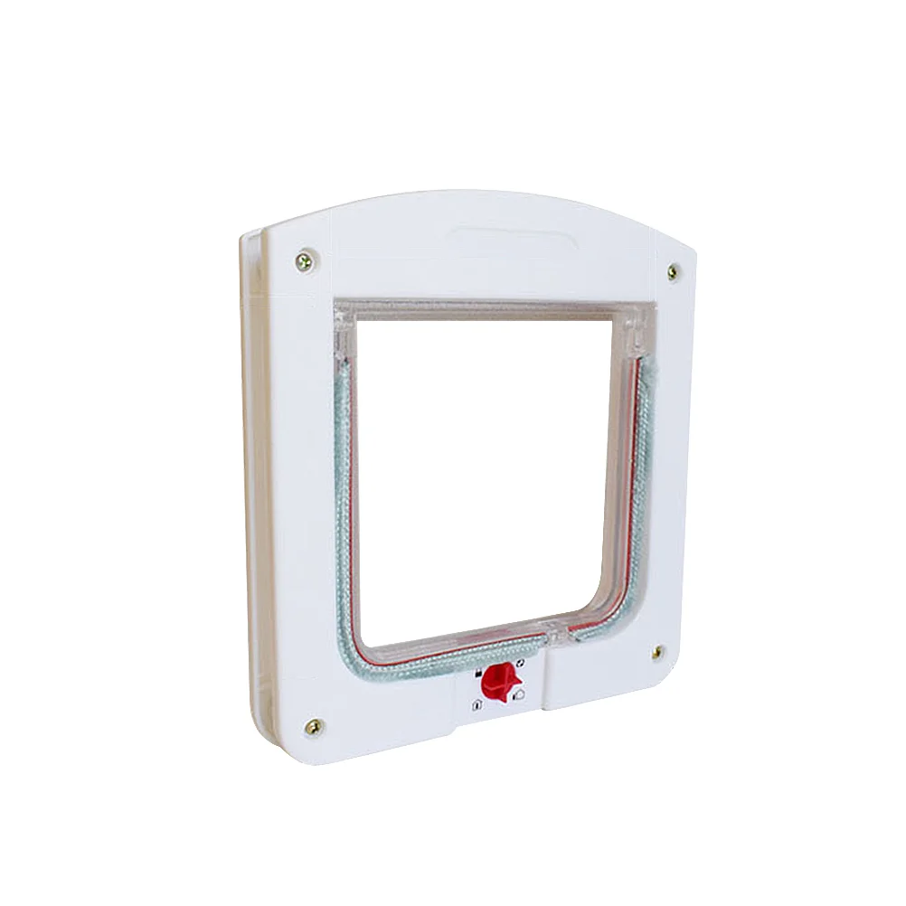 

Controllable Pet Entry and Exit Door Cat Safe Hole Door Pet Supplies Size S White