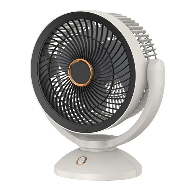 

1 PCS USB Air Circulation Electric Fan As Shown Plastic Table Desktop Portable Wall Mounted 360 Degree Rotation With Light