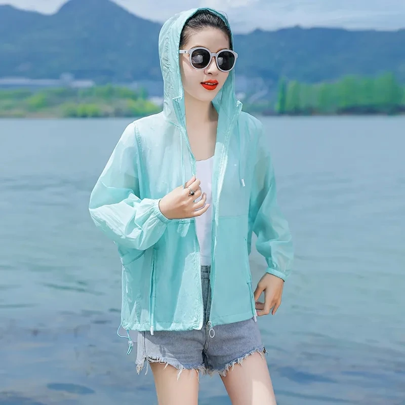 Veste coupe-vent d'été pour femme, vêtements de protection solaire, mince,  respirant, cardigan à capuche UV, manteau pour femme, crème solaire,  nouveau, 2023 - AliExpress