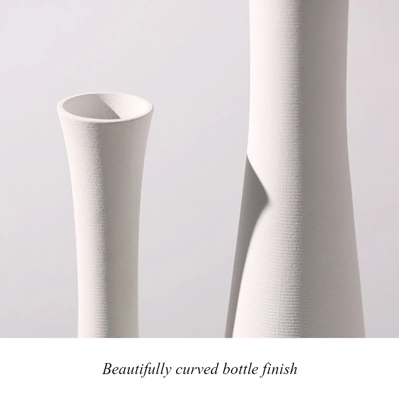 40cm Long Ceramic Flower Vase Nordic Modern Home Decoration Flower Plant Pot Accessories Dry Flower Vases for Living Room Decor 4