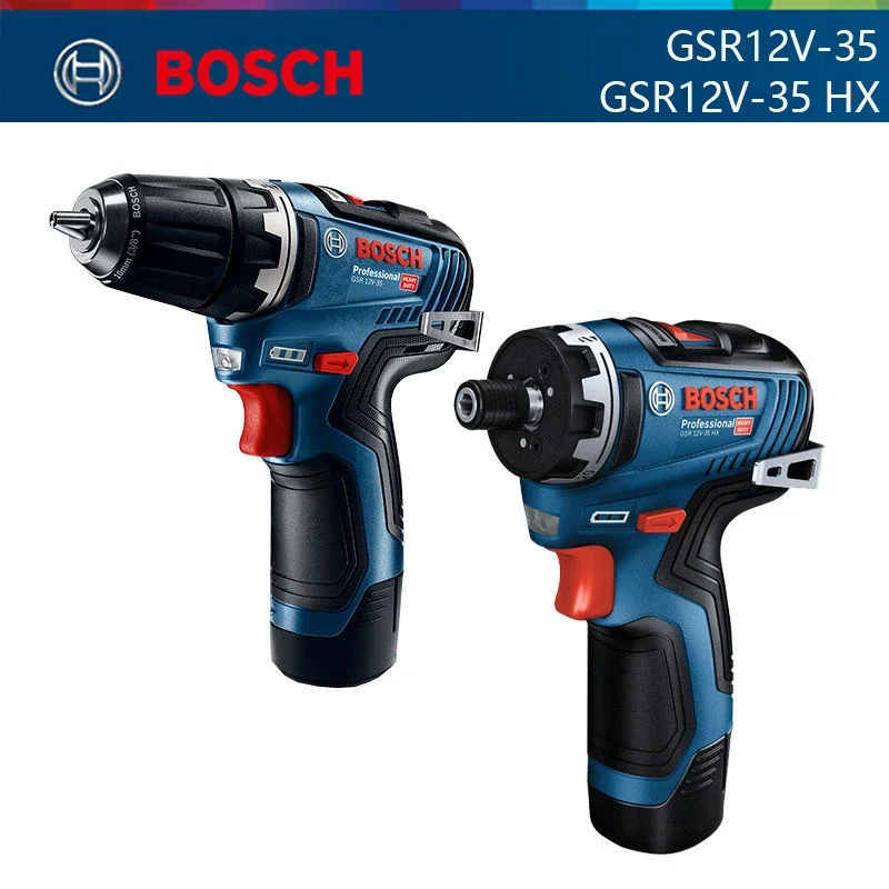 

Bosch GSR 12V-35/35HX Electric Drill Cordless Screwdriver 30Nm Brushless Impact Driller Driver Rotary Power Tool with 2 Battery