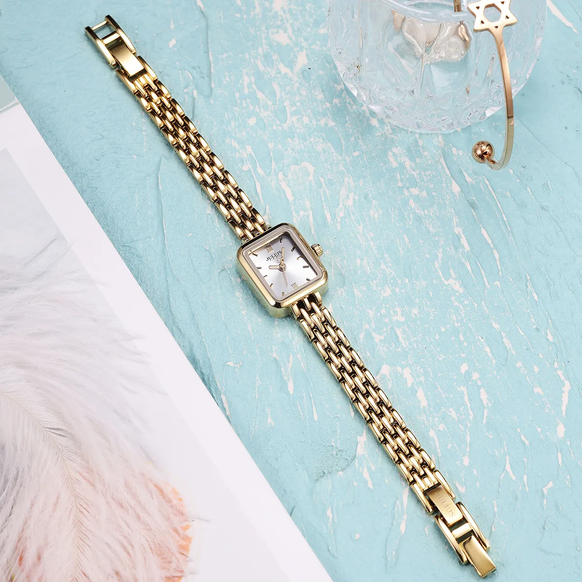 Top Julius Mini Lady Women's Watch Japan Quartz Elegant Fashion Hours Clock Dress Bracelet Chain School Girl's Birthday Gift 2