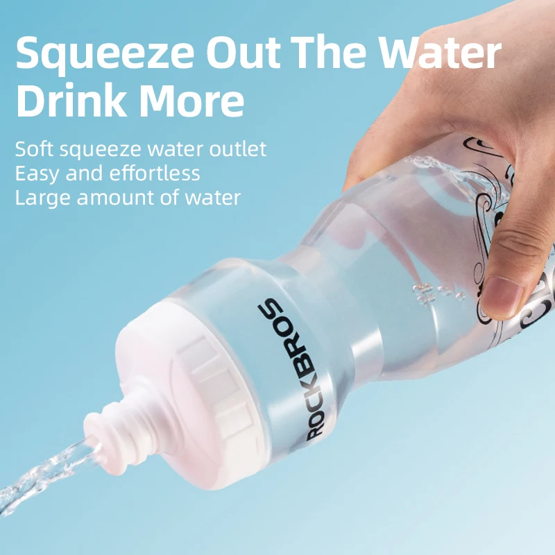 ROCKBROS Cycling Water Bottle 750ml Food Grade Leak-proof BPA-free Fitness Running Camping Hiking Sports Kettle Bike Bottle Cage water bottle bicycle water bottle sports bottle bicycle bottle holder