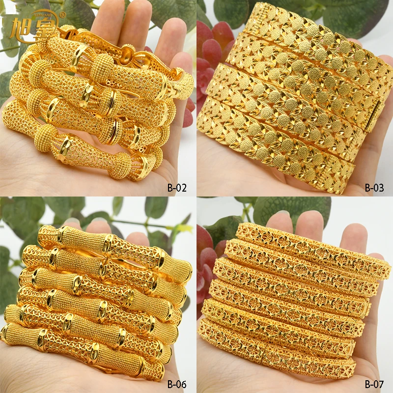 Bangles Bracelet For Women African Indian Middle Eastern Nigerian Brazilian Wedding Luxury Plated Jewellery