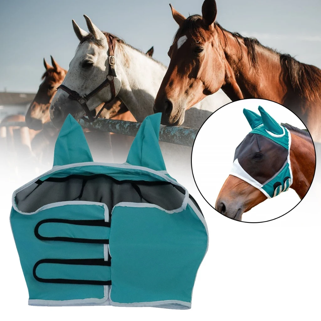 Hot Anti-Mosquito Horse Full Face Protection Anti-Worms Mesh Mask Horse Face Mask Riding Equestrian Equipment