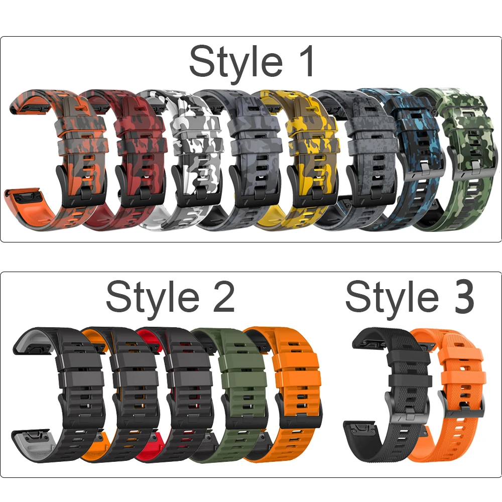 Silicone Quick Release Easyfit Watchband - 26/22mm Adjustable Wrist Strap