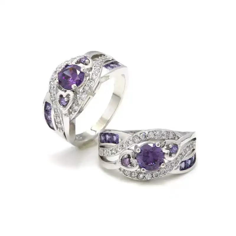 Luxury Rings for Women Natural Gem Cut Square Amethyst Ring Vintage Engagement Wedding Ring Jewelry Accessories Anel Feminino wedding rings finger rings womens ring jewelry rings ring jewelry