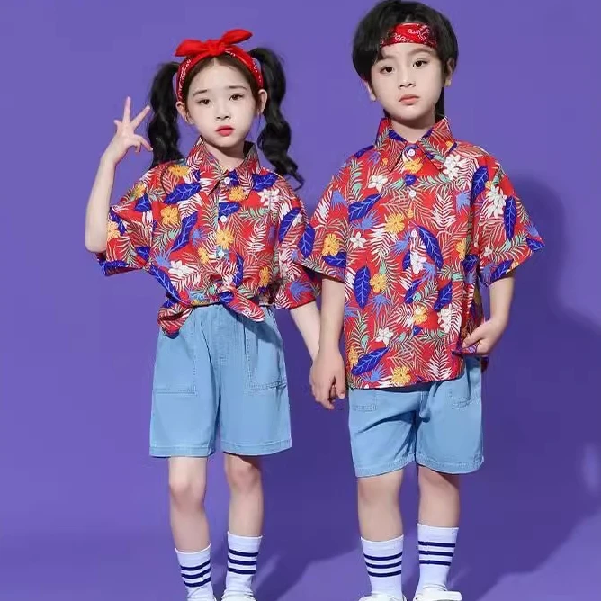 

Children's Street Dance Trend Clothing Autumn Girls Hip-hop Jazz Dance Performance Clothing Set Little Girls Jazz Dance Clothing