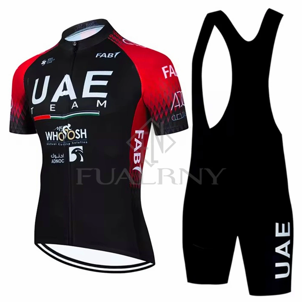 UAE Pro Bicycle Team Short Sleeve Ma&iacute;lllot Ciclismo Hombre Men's Summer Cycling Jersey Set Breathable Cycling Clothing Suit
