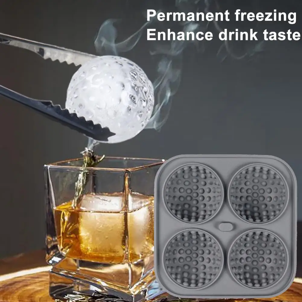 

Ice Cube Maker Golf Ball Ice Cube Molds Non-stick Silicone Spherical Ice Maker for Cocktails Whiskey Flexible Golf Mold for Home