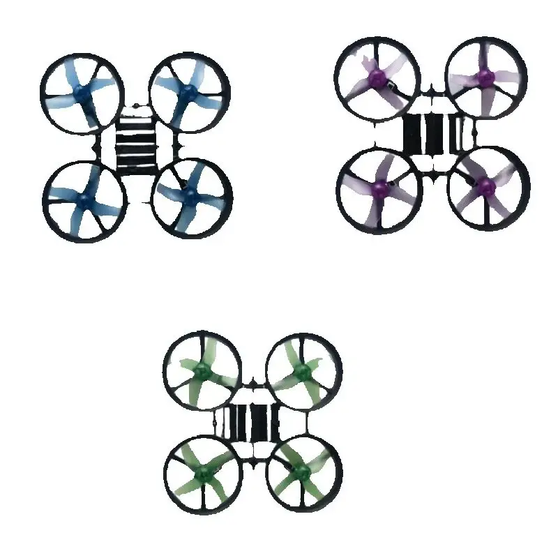 Châssis en plastique robuste du kit châssis hélicoptère RC 65mm avec hélices, idéal pour remplacer les pièces drone mini