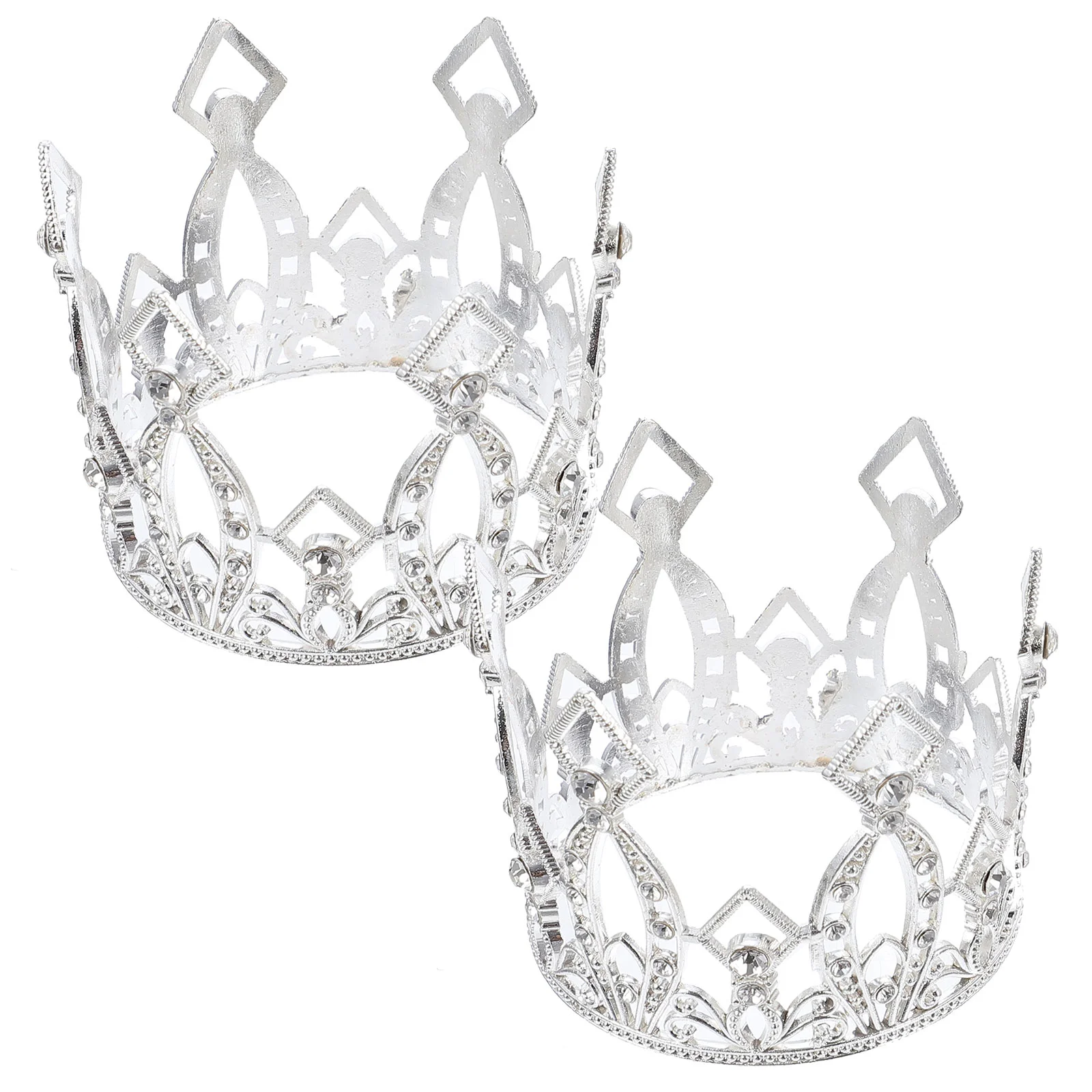 

Mini Tiara Birthday Cake Topper Crown Bride Headpieces for Wedding Baking Decor