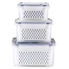 Fruit Storage Containers for Fridge with Removable Colander, Airtight Food Storage Container, Dishwasher Safe Produce Saver 2