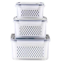Fruit Storage Containers for Fridge with Removable Colander, Airtight Food Storage Container, Dishwasher Safe Produce Saver 2