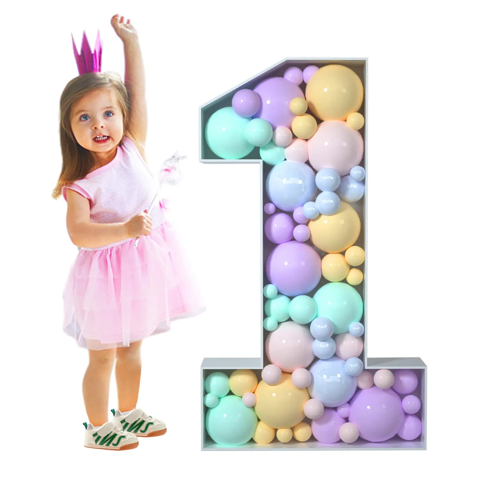 91.5cm Warm Light Up scatola di riempimento palloncino figura gigante con  10 luci 1 ° compleanno numero 0-9 cornice decorazioni per matrimoni Baby  Shower - AliExpress