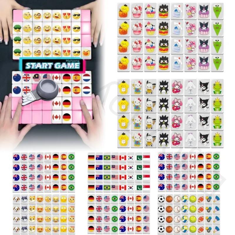 해변 탈출 게임 블록, 레저 및 엔터테인먼트 아크릴 마작 타일 게임, 부모 자녀 상호 작용 게임 선물, 36mm, 38mm, 64 + 1 